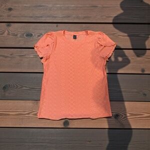 SHEIN Peach Ruffle Sleeve Blouse